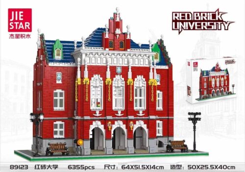 Bộ lắp ghép JIESTAR 89123 Đại Học Gạch Đỏ với 6355 khối, mô hình kiến trúc tinh xảo dành cho bé trai và bé gái 8 tuổi trở lên, giá tốt.