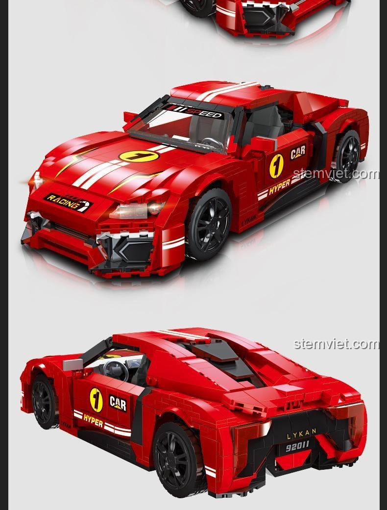 Các góc nhìn khác nhau của siêu xe Lykan Hypersport JIESTAR 92011 sau khi lắp ráp hoàn chỉnh.