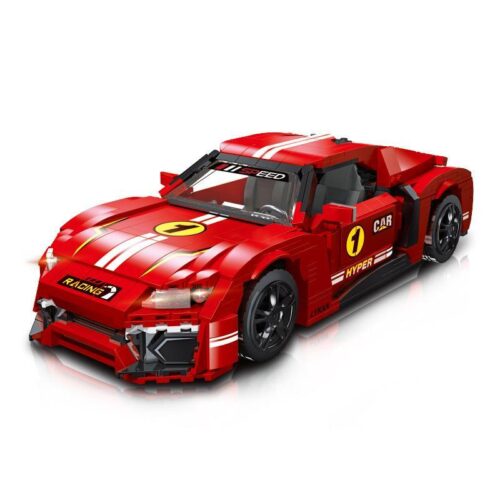 Mô hình lắp ráp JIESTAR 92011 siêu xe Lykan Hypersport màu đỏ nổi bật, một món đồ chơi mô hình giá rẻ cho bé trai 8 tuổi.