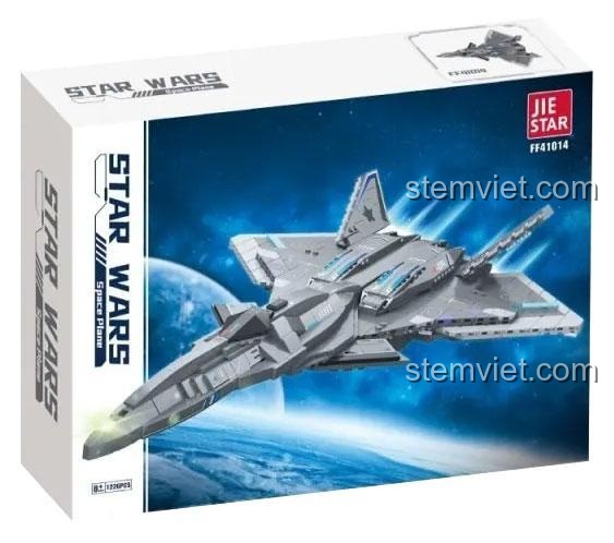 Hộp đồ chơi mô hình JIESTAR FF41014, bộ xếp hình Chiến đấu cơ không gian Bạch Đế 41014, món quà giá tốt cho bé trai.