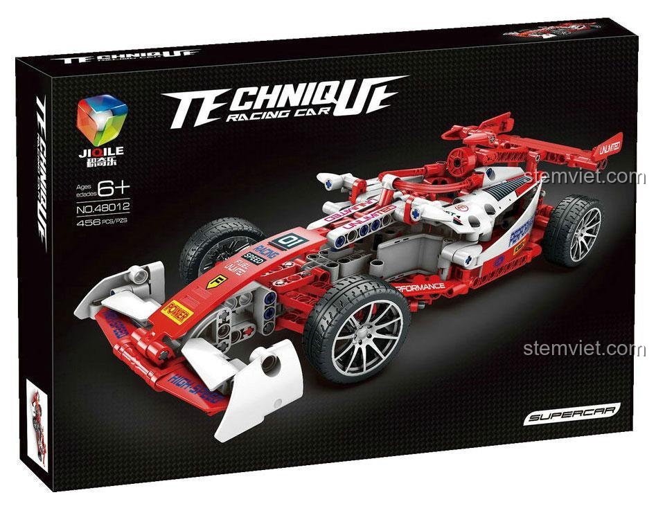Hộp đồ chơi mô hình xe đua F1 JIQILE 48012, quà tặng sinh nhật ý nghĩa cho con trai 6 tuổi.