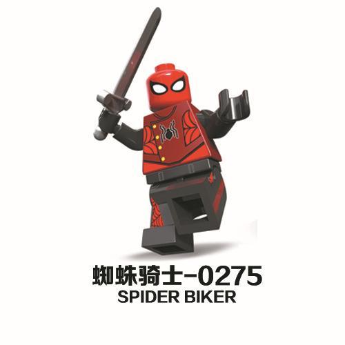 Minifigure Hiệp Sĩ Nhện Jisi 0275, nhân vật Spider-Man cầm kiếm độc đáo cho bé trai 6 tuổi, giá rẻ.