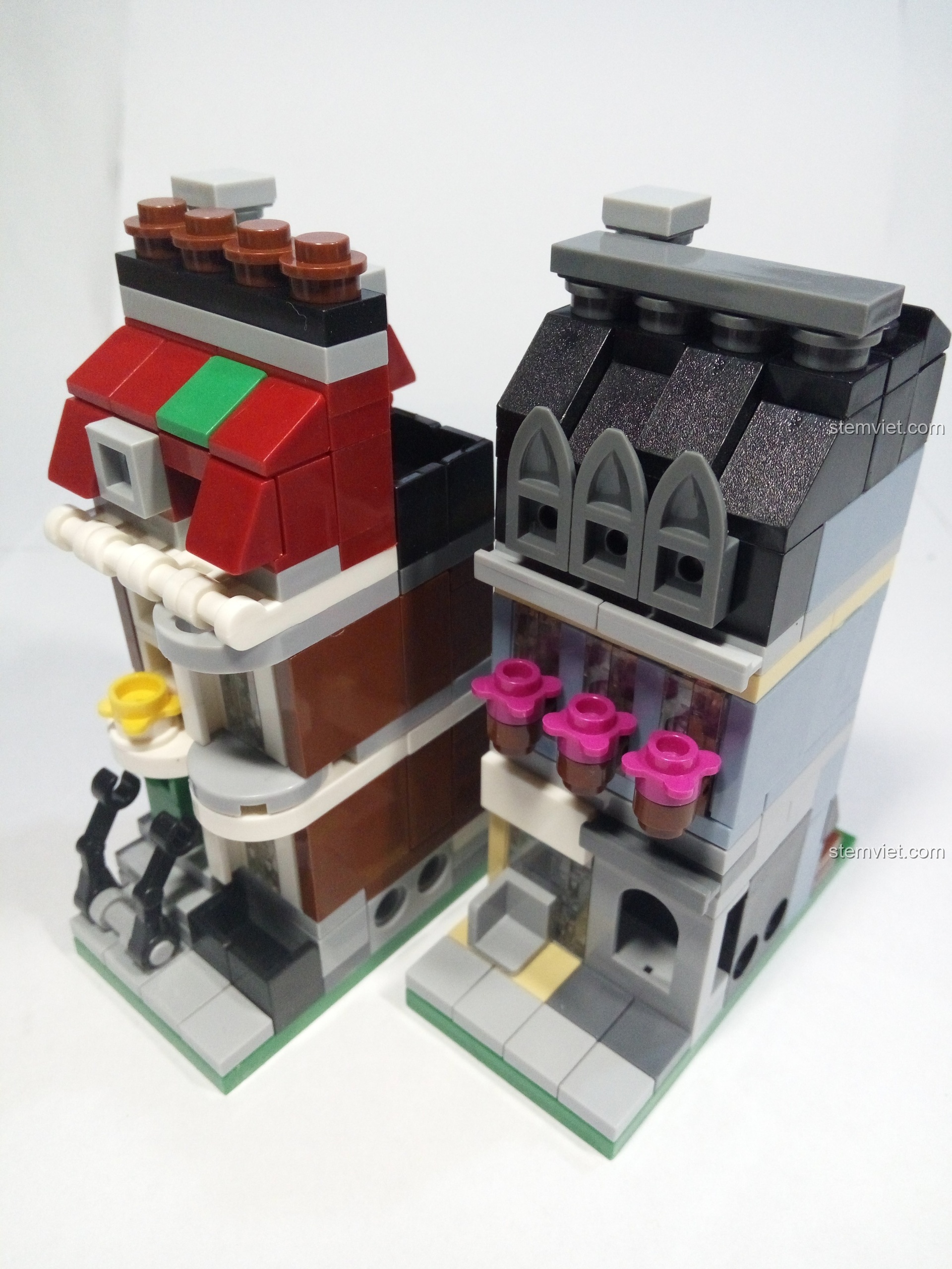 Ảnh render chính thức của bộ đồ chơi mô hình JiSi 1116 Cửa hàng thú cưng, thể hiện vẻ đẹp hoàn thiện của sản phẩm.