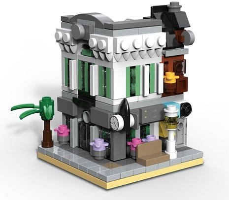 bộ lắp ghép Tòa nhà Ngân hàng Mini JiSi 1119, đồ chơi xếp hình giá rẻ cho bé trai 6 tuổi.