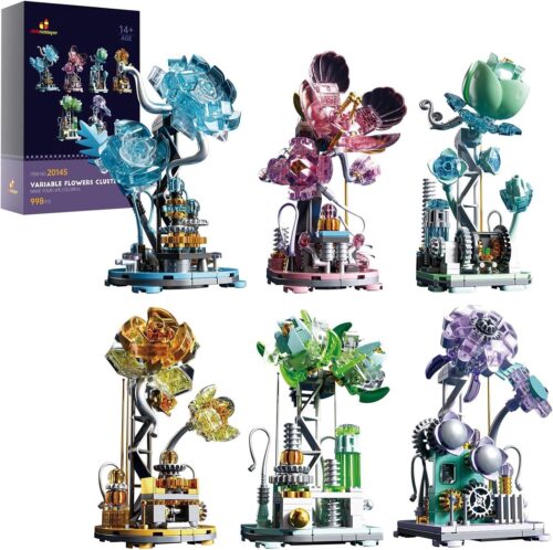 Bộ lắp ghép Cụm Hoa Cơ Khí Biến Đổi JMBricklayer 20145, đồ chơi mô hình nghệ thuật cyberpunk cho con gái 14 tuổi, giá tốt
