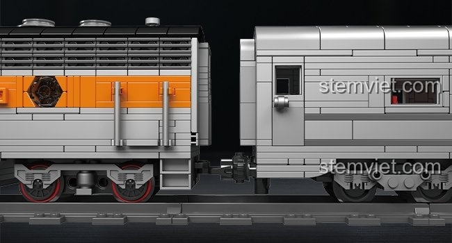 đồ chơi xây dựng Mô hình tàu hỏa Mỹ JMBricklayer 51107 thể hiện kích thước thực tế, phù hợp con trai 14 tuổi, đáng tiền