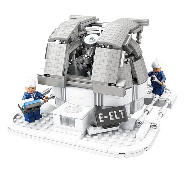 Mô hình lắp ráp Đài thiên văn Cực lớn Châu Âu JP 66009 với 2 minifigure nhân viên kỹ thuật, đồ chơi cho bé trai 6 tuổi.