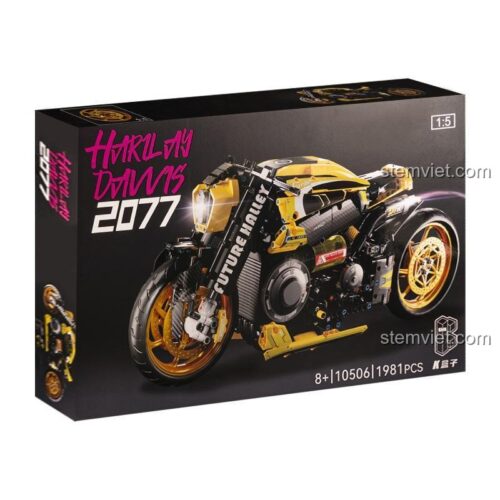 Hộp bộ lắp ráp K Box 10506 Mô tô Cyberpunk 2077 Harilay Davvis, đồ chơi mô hình xe máy Cyberpunk, 1981 mảnh ghép, cho bé trai 8+ tuổi