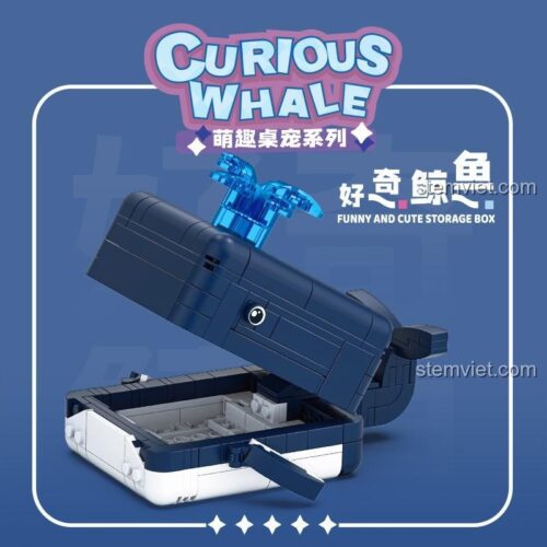 đồ chơi mô hình Cá Voi Tò Mò Kaido KD99002-2 có ngăn chứa đồ tiện lợi, món quà sáng tạo cho bé gái.