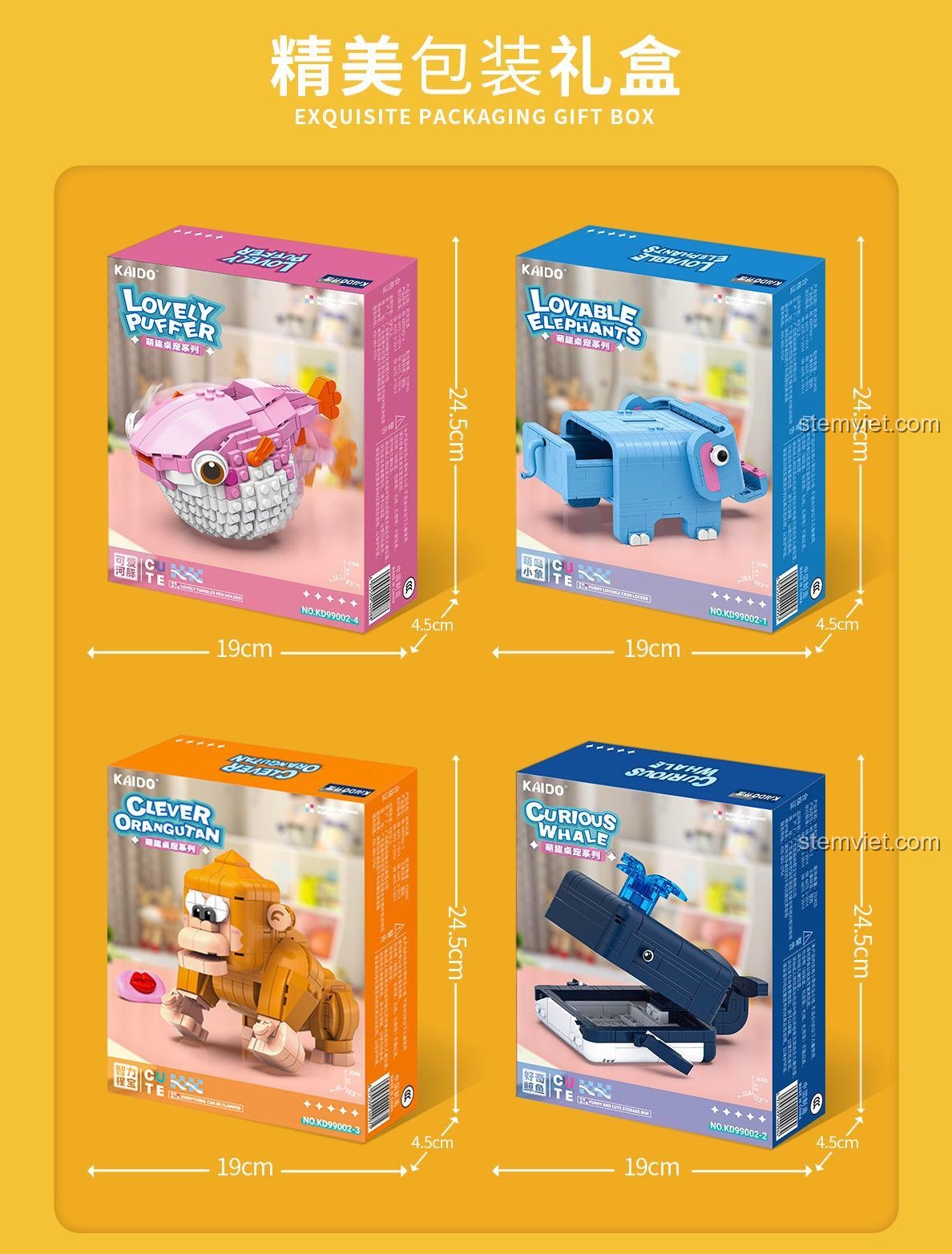 Ảnh quảng cáo đồ chơi mô hình Kaido KD99002-3 Đười Ươi Thông Minh với viền trang trí.