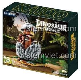 Hộp sản phẩm bộ xếp hình Trứng khủng long Ankylosaurus Kaido KD99009-2, đồ chơi sáng tạo cho bé trai.