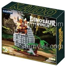 Hộp sản phẩm bộ xếp hình Kaido 99009-3 Trứng khủng long Triceratops, món quà hấp dẫn cho bé 8 tuổi.