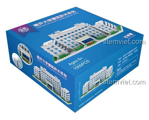 Tòa nhà Hóa học Đại học Nam Khai KaiZhi 3124 hộp đồ chơi xây dựng cho trẻ 6 tuổi giá rẻ