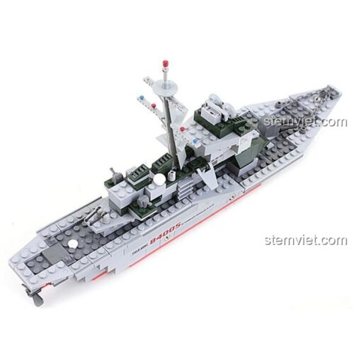 Chi tiết bộ xếp hình Tàu hộ tống Kamikaze 84005. Đồ chơi lắp ghép tàu chiến hải quân KAZI cho bé trai.