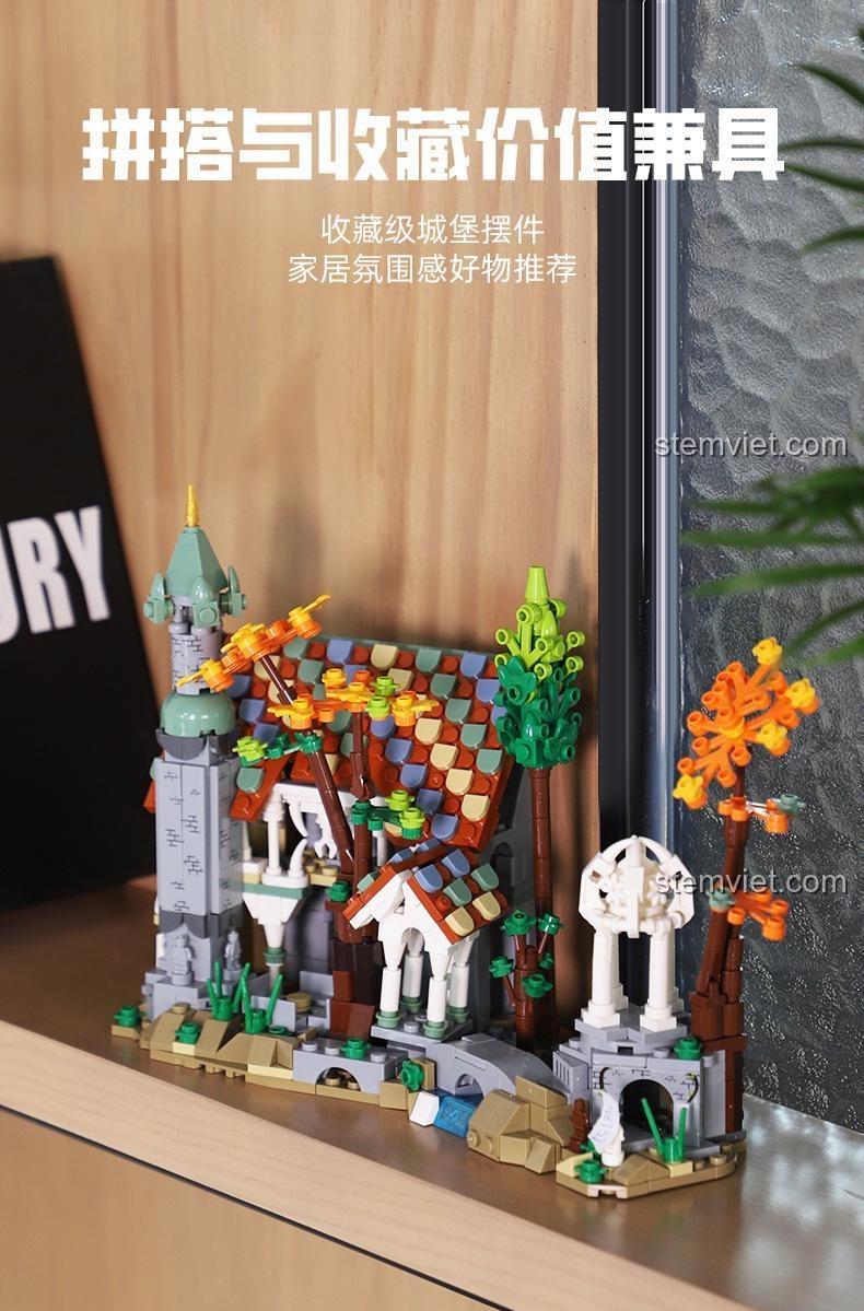 Mô hình Rivendell KAZI KY 98732 được trưng bày như một vật trang trí nội thất độc đáo, giá trị sưu tầm cao.
