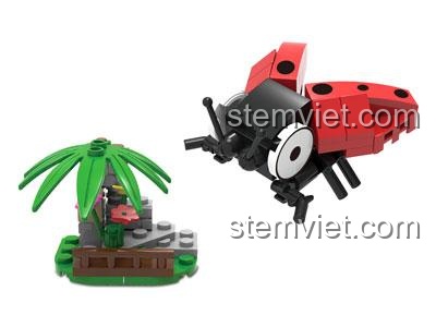 Render 3D của bộ lắp ghép Bọ Rùa Hạnh Phúc KAZI KY80021-1.