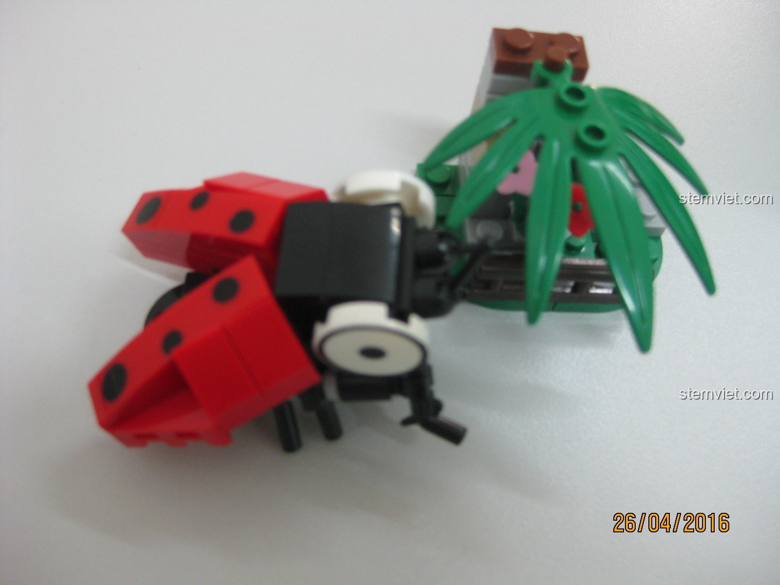 Cận cảnh mô hình bọ rùa hạnh phúc KAZI KY80021-1, một món đồ chơi mô hình giá tốt.