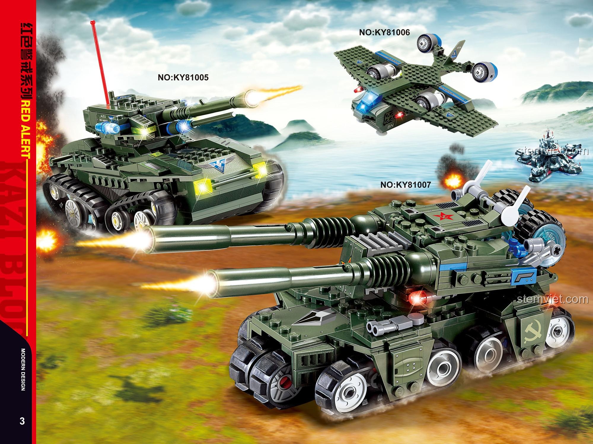 Hộp sản phẩm bộ xếp hình KAZI KY81006 Máy bay ném bom Century 220 mảnh, quà tặng hấp dẫn cho bé trai.