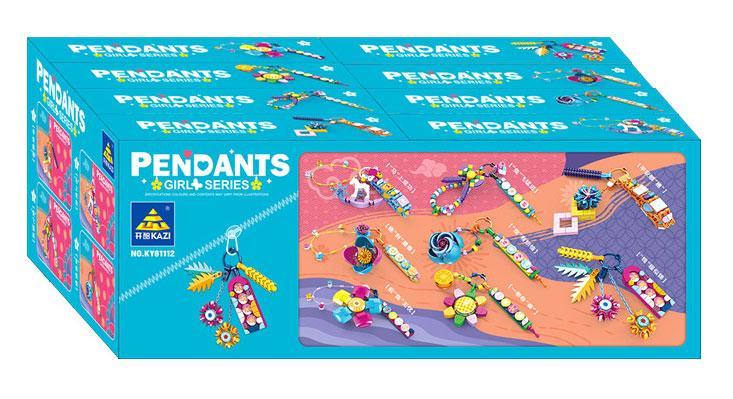 Hộp sản phẩm bộ đồ chơi KAZI KY81112 Móc khóa lắp ráp Pendants Girl Series, phù hợp bé gái 6 tuổi, giá tốt.