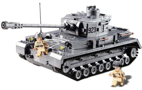 Mô hình đồ chơi lắp ráp Xe tăng Đức Panzer IV F2 KAZI KY82010 với 2 minifigures lính tăng. Sản phẩm chất lượng cao dành cho bé trai 6 tuổi.
