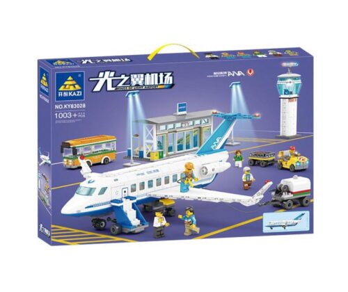 Bộ lắp ghép Sân bay Cánh Sáng KAZI KY83028, đồ chơi mô hình sân bay lớn với hơn 1000 chi tiết, phù hợp cho con trai 6 tuổi, giá tốt.