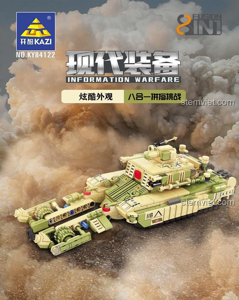 Poster quảng cáo đồ chơi xây dựng Xe Tăng Rà Phá Mìn BMR-3M KY84122 với thiết kế ấn tượng.