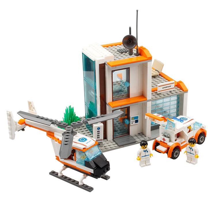 Bộ lắp ghép Trung Tâm Cứu Hộ Thành Phố KAZI KY85007, đồ chơi xếp hình sáng tạo cho con trai 6 tuổi, giá rẻ.