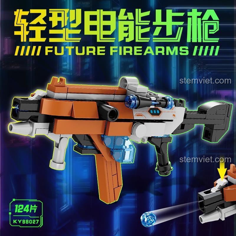 Đồ chơi lắp ráp Vũ Khí Khoa Học Viễn Tưởng KAZI KY88027 có tính năng bắn đạn nhựa, phù hợp bé trai 6 tuổi