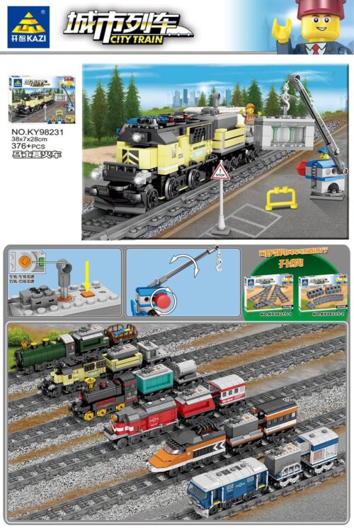 Bộ lắp ráp tàu hỏa Maersk Mini KAZI KY98231 cho bé trai 6 tuổi. Đồ chơi mô hình đoàn tàu chở hàng giá rẻ, chất lượng.