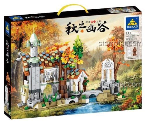 Hộp sản phẩm đồ chơi xếp hình KAZI KY98732, mô tả cảnh Thung lũng mùa thu Rivendell với 680 chi tiết, giá tốt.