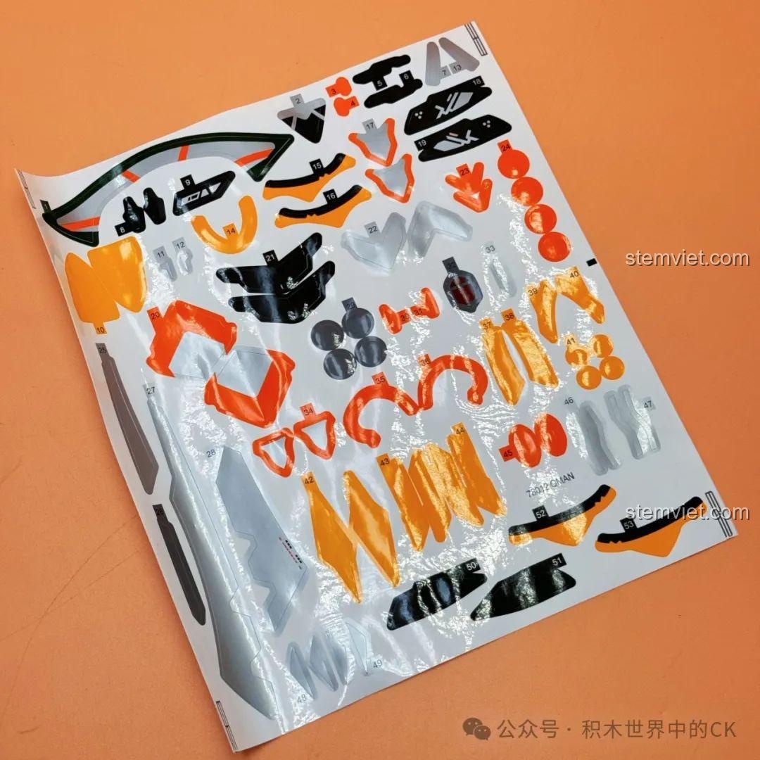 Tấm decal của bộ lắp ráp Tôn Sách Mạt Nhật Cơ Giáp Keeppley 78012, đồ chơi xây dựng 78012 cho con trai 14 tuổi, giá tốt