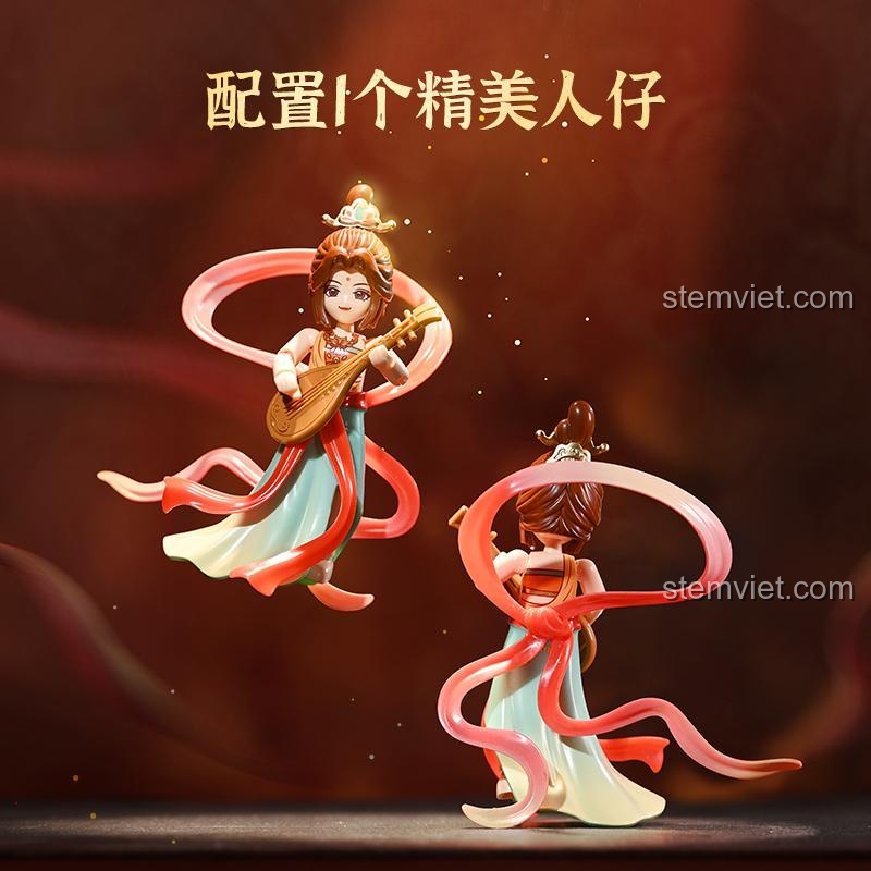 Cận cảnh nhân vật Phi thiên Apsara tinh xảo trong bộ đồ chơi mô hình Keeppley 21405.
