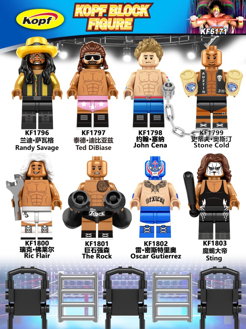 Đồ chơi mô hình Minifigure John Cena Kopf KF1798, bộ lắp ghép đô vật John Cena cho bé trai 8 tuổi, chất lượng cao giá tốt.