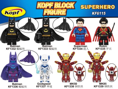 Bộ 8 Minifigure Siêu Anh Hùng Kopf KF6115, đồ chơi lắp ráp siêu anh hùng cho bé trai 6 tuổi, chất lượng cao cấp, giá tốt