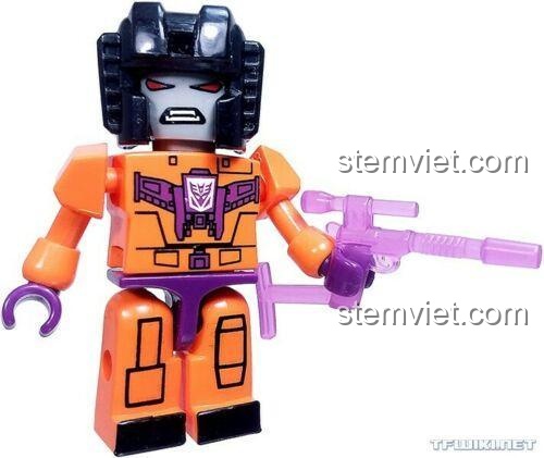 Mô hình Constructicon Devastator Kre-O A1265 chi tiết cao, robot biến hình màu cam đen tím, đồ chơi lắp ráp cho bé trai.