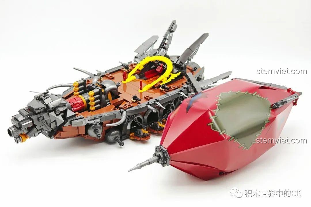 Lắp ráp phần khung và vỏ vải của khinh khí cầu cho bộ mô hình Khí cầu chiến đấu Orgrim's Hammer 58036.