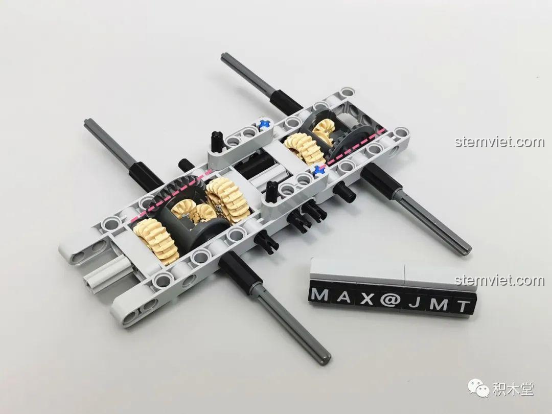 Lắp ráp hệ thống vi sai cho bánh sau của bộ lắp ráp Xe Trộn Bê Tông Tycole T4005, chi tiết kỹ thuật.