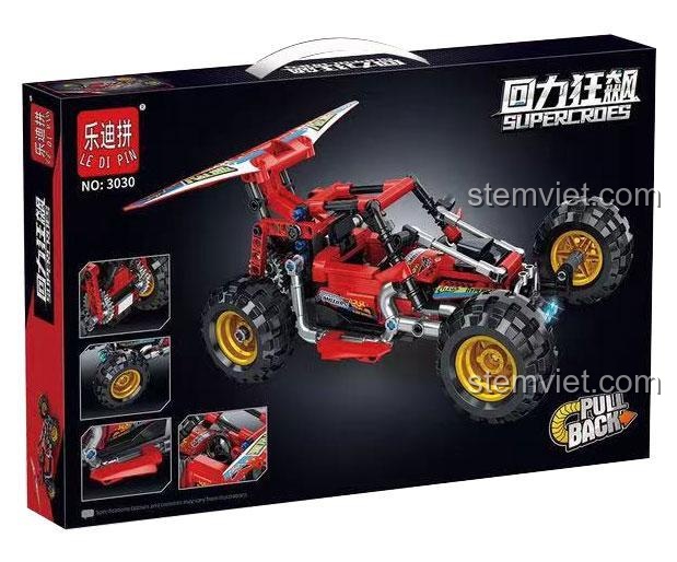 Đồ chơi mô hình Xe Buggy Đỏ LE DI PIN 3030, bộ lắp ráp chất lượng cao cho bé trai 6 tuổi, giá tiết kiệm.