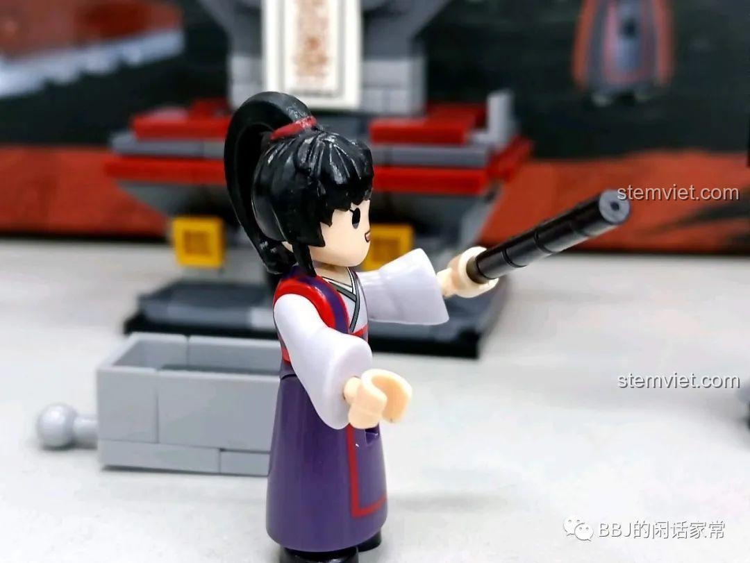 Minifigure Ngụy Vô Tiện cầm sáo Trần Tình trong bộ Leier LE-J915.