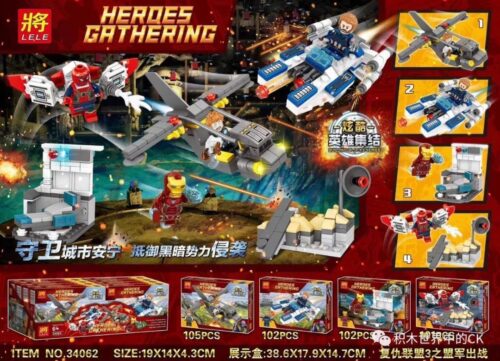 Bộ lắp ghép Biệt Đội Siêu Anh Hùng LELE 34062-4 giá tốt cho bé trai 6 tuổi, mô tả tổng quan sản phẩm.