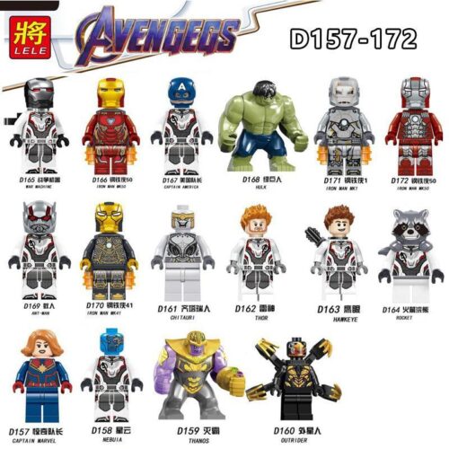 Bộ Minifigures LELE 34095 Biệt Đội Siêu Anh Hùng Avengers 4 Hồi Kết 16 nhân vật chất lượng cao cho bé trai và bé gái 6 tuổi giá tốt