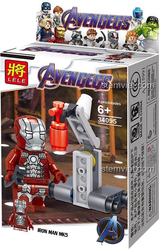 Hướng dẫn lắp ráp minifigure Nebula trong bộ lắp ghép LELE 34095 Avengers 4 Hồi Kết, với chi tiết cơ khí và vũ khí
