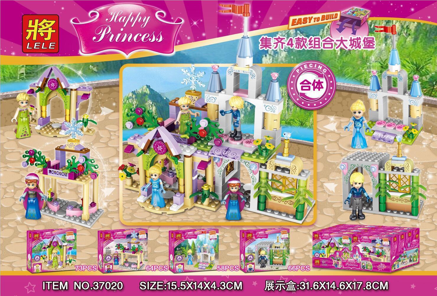 Bộ lắp ráp Lâu đài công chúa băng giá LELE 37020, đồ chơi xếp hình cho bé gái 6 tuổi, giá rẻ.