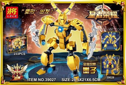 Mô hình đồ chơi lắp ráp LELE 39027 Robot Mặc Tử Bão Kim Loại từ game Vương Giả Vinh Diệu, dành cho bé trai 6 tuổi. Giá rẻ, chất lượng.
