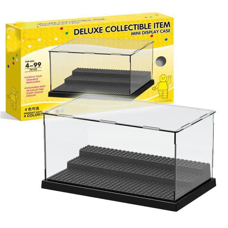 Hộp trưng bày minifigure LELE 79150 chống bụi, có thể xếp chồng, lựa chọn giá rẻ cho người sưu tập nhân vật LEGO® 4 tuổi trở lên.