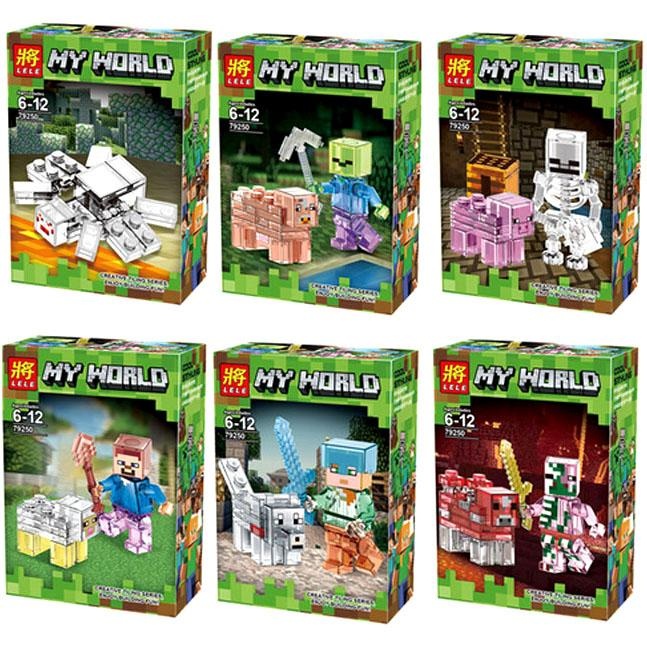 Bộ lắp ráp Minecraft Minifigure LELE 79250, đồ chơi mô hình Thế giới khối vuông Minecraft cho bé trai 6 tuổi, giá rẻ.
