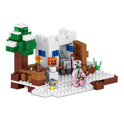 bộ lắp ghép Căn cứ tuyết Minecraft LELE 79252B, đồ chơi xếp hình giá rẻ cho bé trai 6 tuổi.