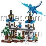 Mô hình đồ chơi xếp hình LELE 79253 Rồng băng xanh và pháo đài Minecraft, quà tặng sinh nhật cho bé trai.