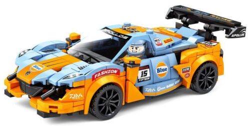 Bộ đồ chơi Xe Đua Thần Apollo Leyu Toys 31018 xe đua Apollo màu xanh cam, có minifigure, dành cho bé trai 6 tuổi, giá tốt