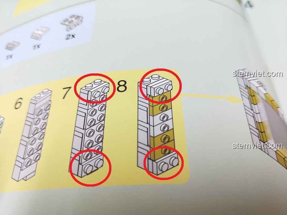 Một lỗi nhỏ trong sách hướng dẫn lắp ráp của bộ Xingbao XB-01006 cần người chơi tự điều chỉnh.
